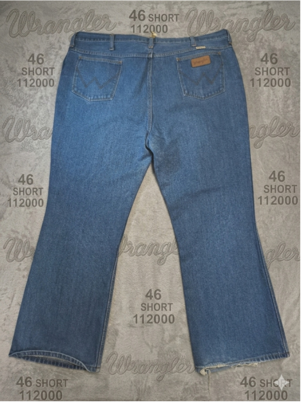 Vintage Wrangler 1W530 Jeans Made in USA Mens 46 Short Blue Denim Cowboy Cut